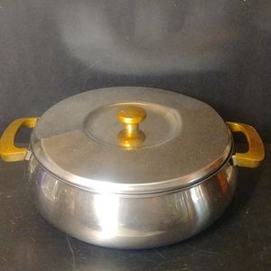 Art deco Gab Gense 19/10 Stainless Sweden Lidded Pot